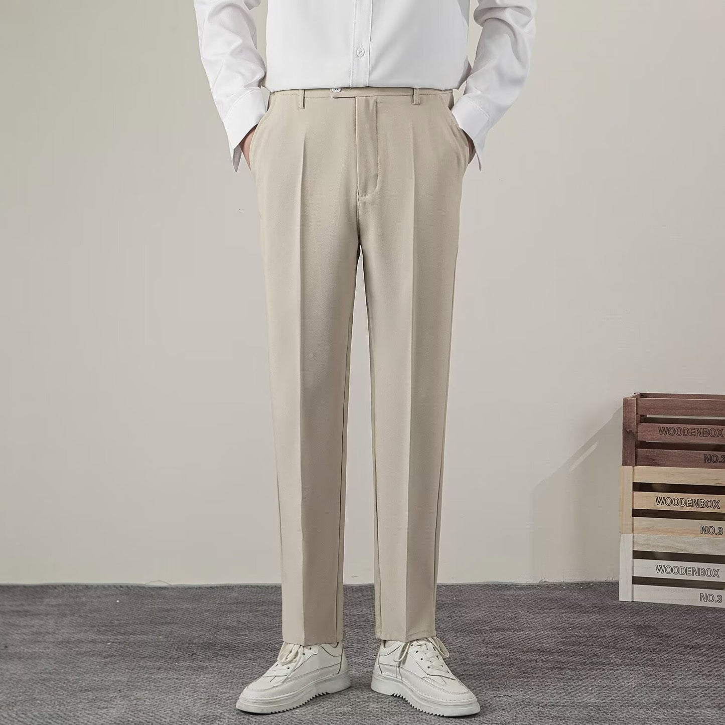 Herren Casual Anzughose Herren Straight