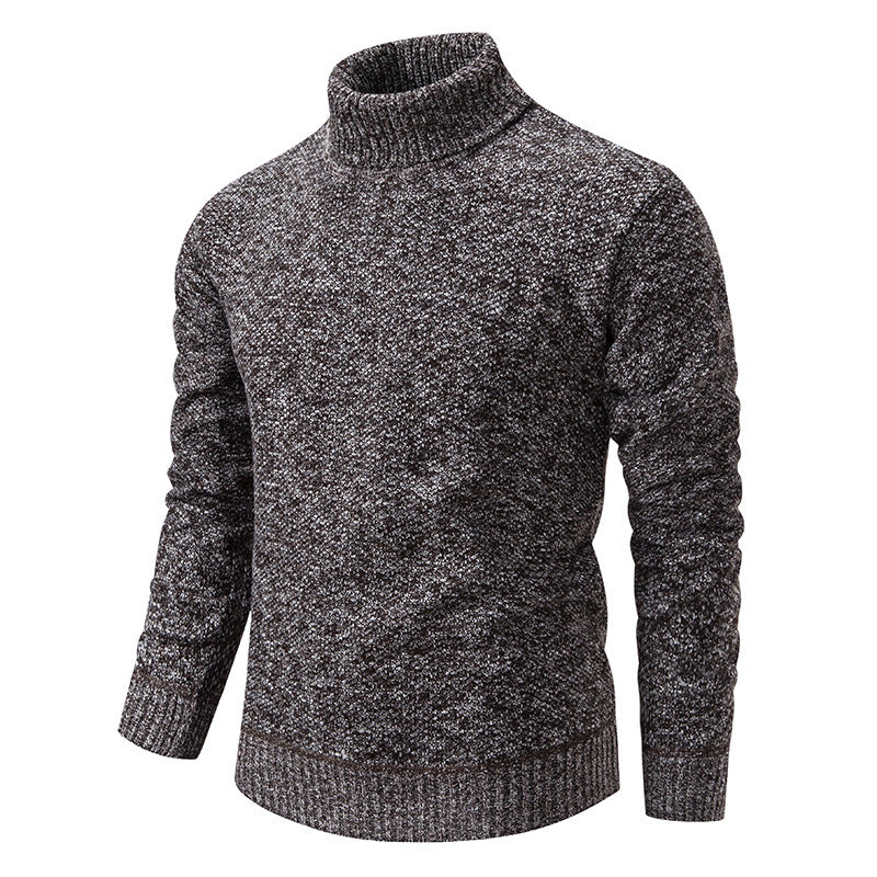 Pull décontracté de couleur unie pour homme, coupe slim