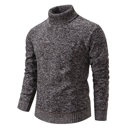 Pull décontracté de couleur unie pour homme, coupe slim