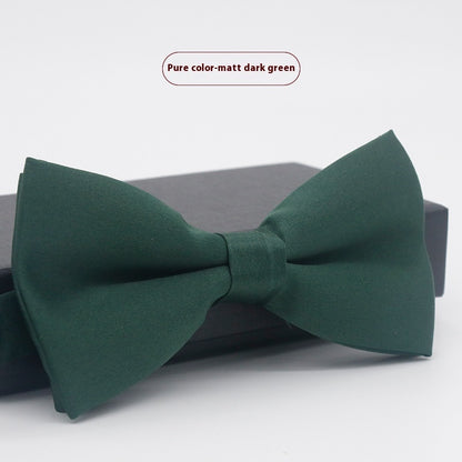 Men's Solid Color Formal Wear Wedding Business Casual Groom Groomsman Bow Tie - ARCHSHOPE