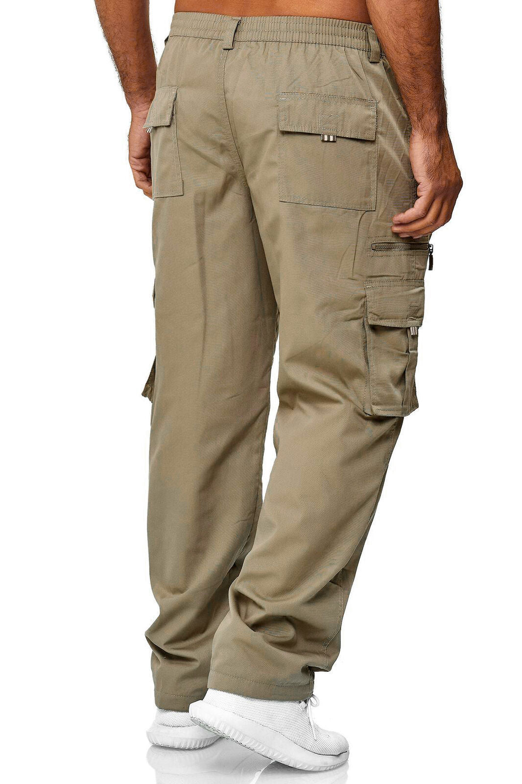 Lässiger Herren-Overall mit mehreren Taschen und geradem Bein