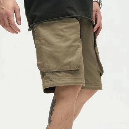 Pantalon homme coupe droite, ample, décontracté, mode nationale, grandes poches
