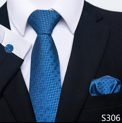 Men's Creative All-match Business Formal Wear Tie Scarf Cuff Buckle Set - ARCHSHOPE
