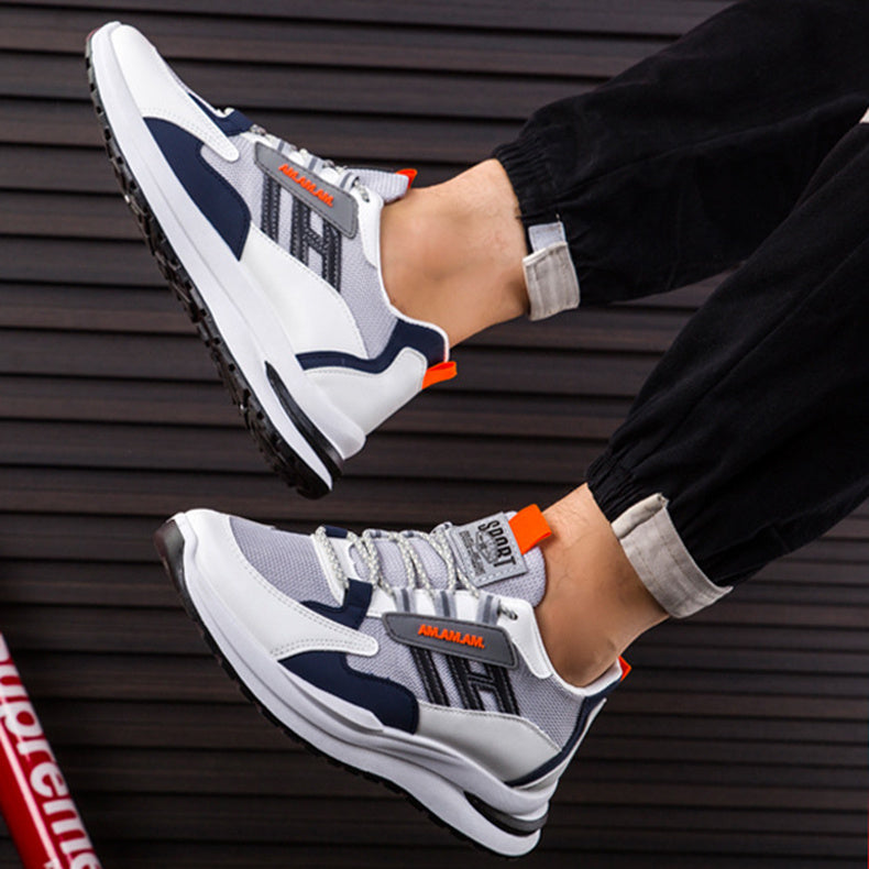 Baskets blanches pour hommes, chaussures de sport, course à pied, marche