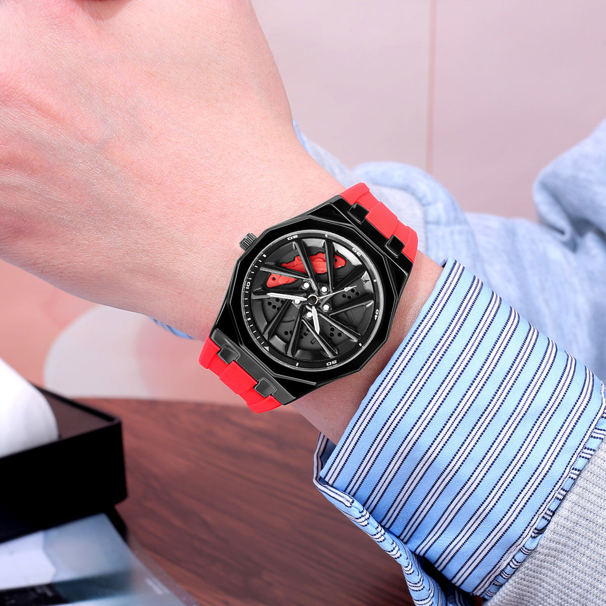 Rotating Watch Mens Wheel Hub Rotating Quartz Watch - ARCHSHOPE