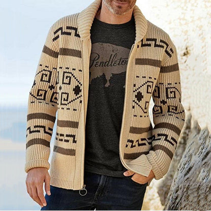 Herrenmode Revers Jugend Casual Cardigan Jacke