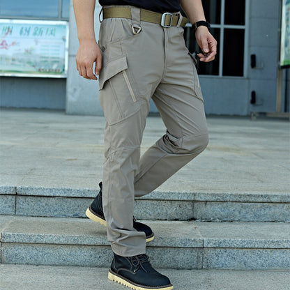 Lockere, schnelltrocknende Stretch-Cargohose mit Camouflage-Muster für Herren