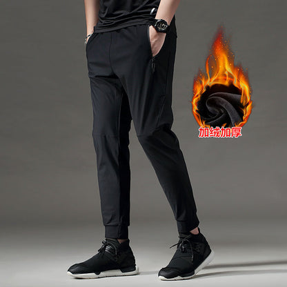 Pantalon de sport imperméable, coupe-vent, respirant, épais, doublé polaire, garde au chaud, élastique, pour le fitness, les loisirs et la course à pied