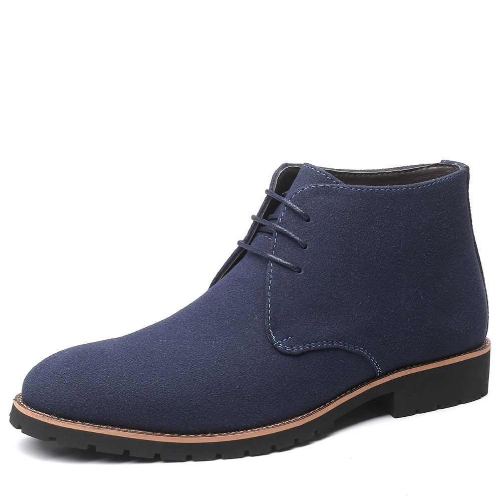 Spitz zulaufende Freizeitstiefel aus Leder