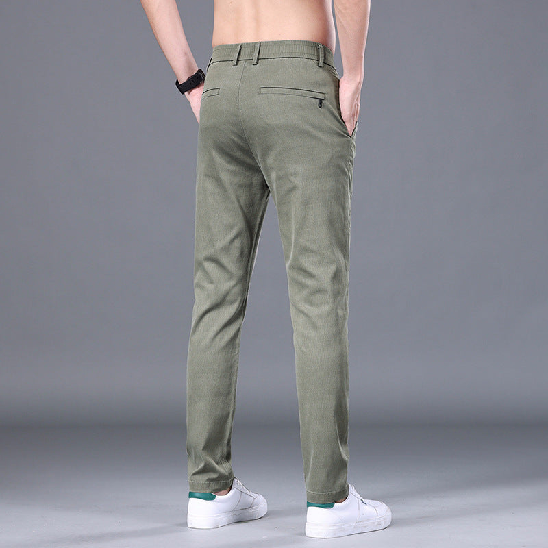 Herren Tencel Straight Hose Slim Fit Skinny Pants