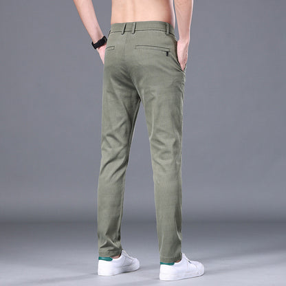 Herren Tencel Straight Hose Slim Fit Skinny Pants