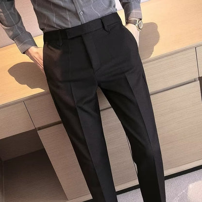 Lässige Anzughose Herren Cropped Anzughose Gerade