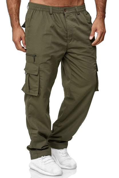 Lässiger Herren-Overall mit mehreren Taschen und geradem Bein