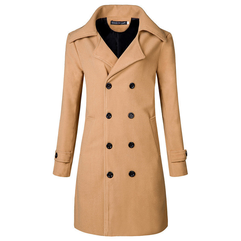 Zweireihiger mittellanger Trenchcoat in Übergröße