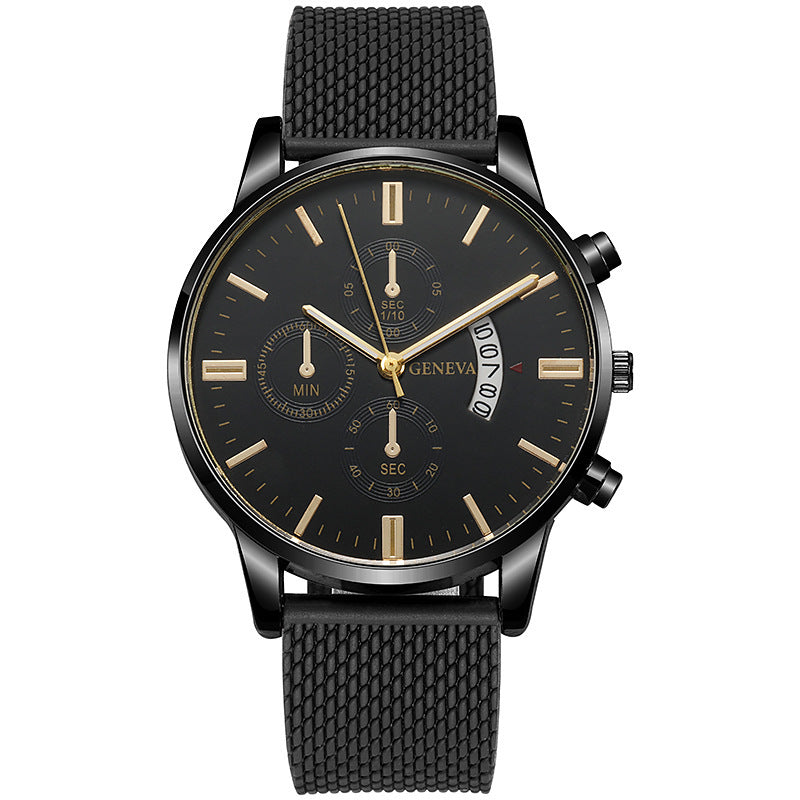 Mens Watch Fake Three-Subdial Six Hands Calendar Casual Fashionable Business Quartz - ARCHSHOPE