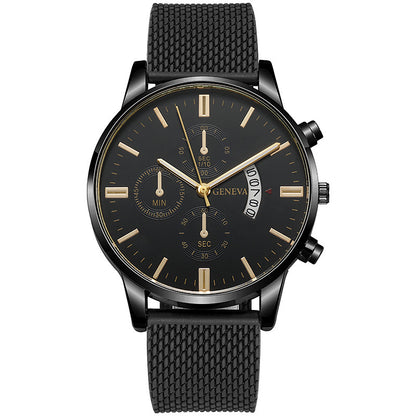 Mens Watch Fake Three-Subdial Six Hands Calendar Casual Fashionable Business Quartz - ARCHSHOPE