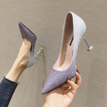 Gradient Sexy Pointed French Stiletto High Heels - ARCHSHOPE