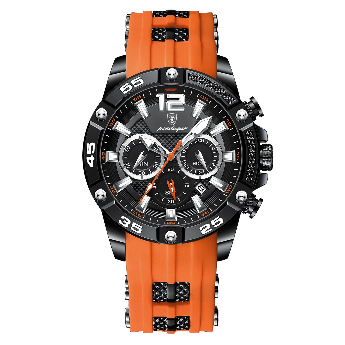 Multifunctional Men's Watch Silicone Band Quartz Wrist Watch - ARCHSHOPE