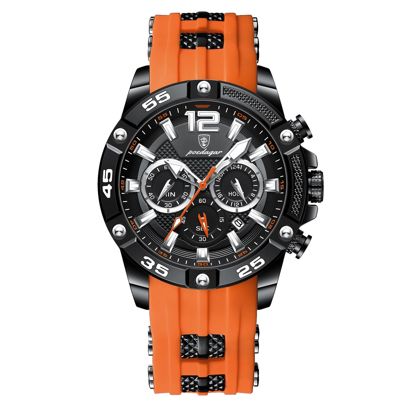 Multifunctional Men's Watch Silicone Band Quartz Wrist Watch - ARCHSHOPE