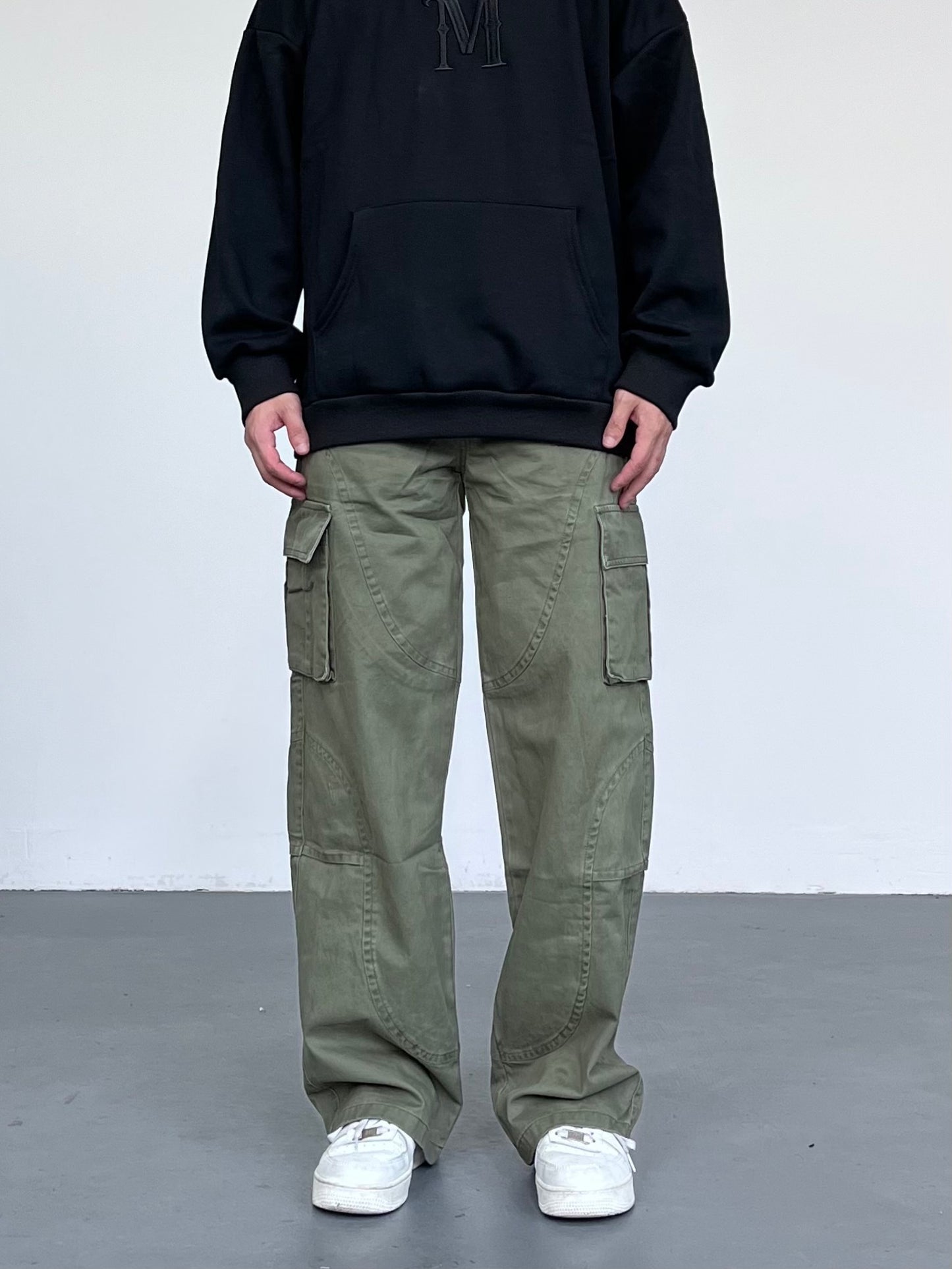 Herbst und Winter im amerikanischen Stil gewaschen und getragen lose gerade Bein Overalls