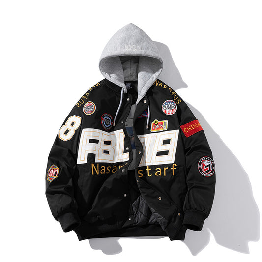 Autumn Winter Couple American Motorcycle Baseball Uniform