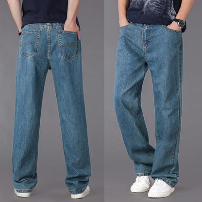 Jean ample décontracté pour homme, coupe droite