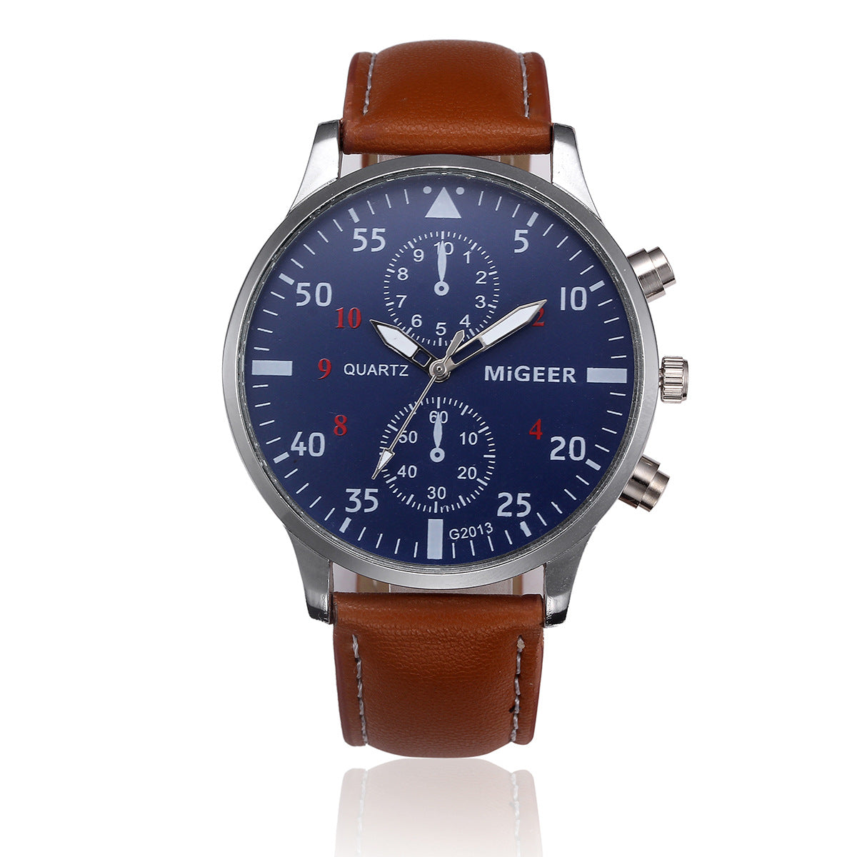 MIGEER Retro Design Men Watches Casual PU Leather Band Analog Alloy Quartz Wrist Watch Relogio masculino montre homme Clock New - ARCHSHOPE