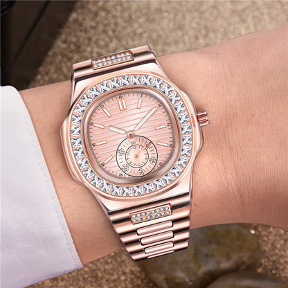 Mens Fashion Alloy Band Diamond Gifts Watches - ARCHSHOPE