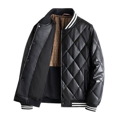Veste en cuir pour homme, uniforme de baseball tendance pour homme