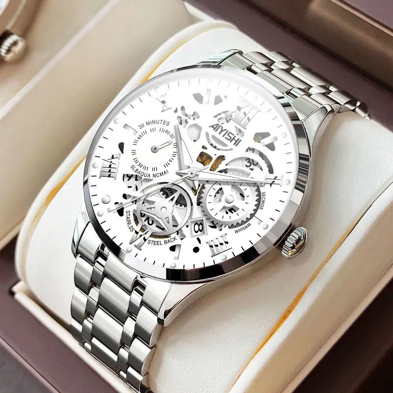 Men's Automatic Non-mechanical Men's Watch Stainless Steel Waterproof - ARCHSHOPE