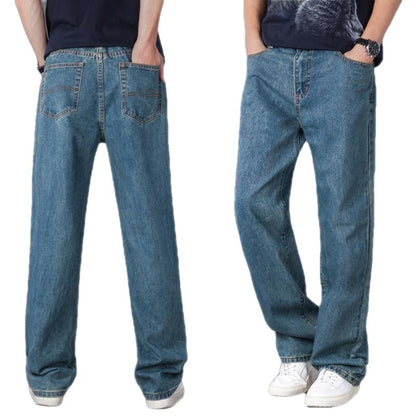 Jean ample décontracté pour homme, coupe droite
