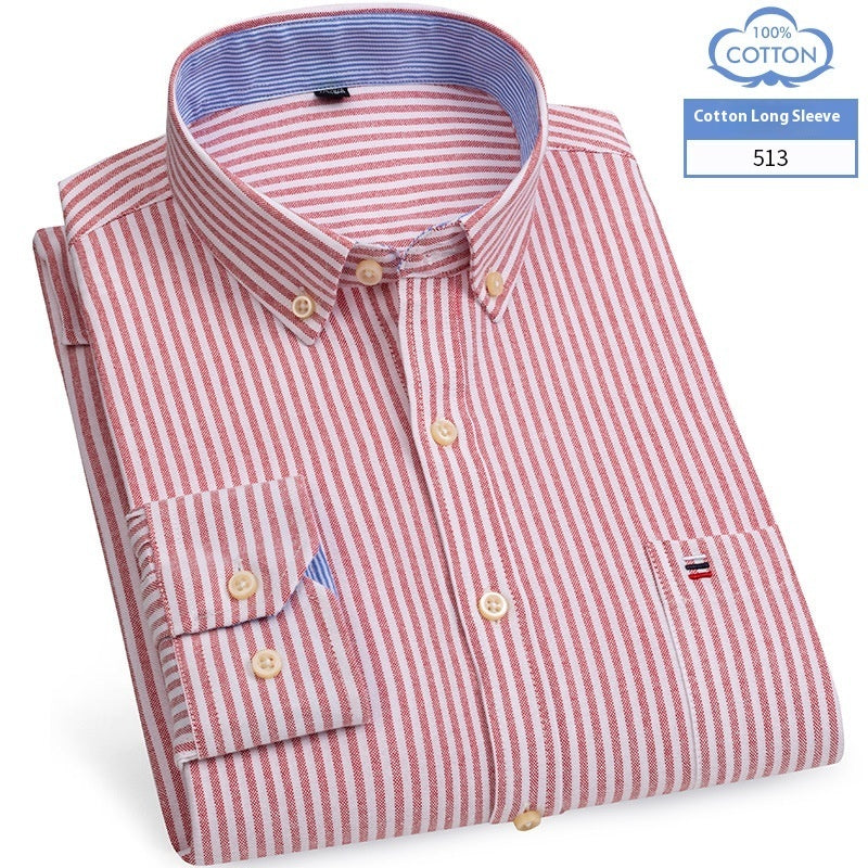 Chemise en coton à manches longues pour homme, coupe slim, style business décontracté