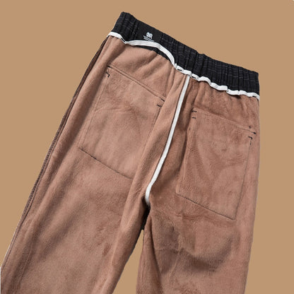 2023 Plaid, gebürstet Casual Hosen Männer Slim Fit herren Hosen Fleece-gefüttert Dicken Stil Koreanische Winter Anzug Hosen Männer Ein Stück Dropshipping