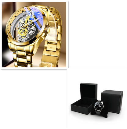 Men Watch Skeleton Automatic Quartz Watch Gold Skeleton Vintage Man Watch Mens Watches Top Brand Luxury - ARCHSHOPE