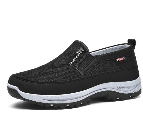 Shoes Mens Canvas Shoes Soft Bottom Casual Breathable Comfortable Slip-on Mens Cloth Shoes - ARCHSHOPE