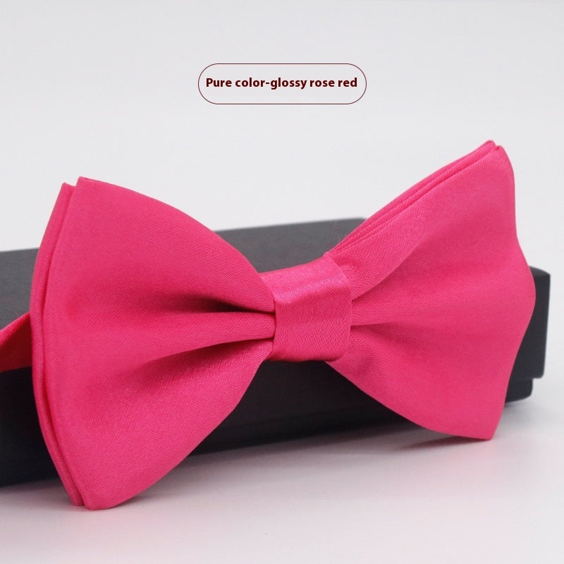Men's Solid Color Formal Wear Wedding Business Casual Groom Groomsman Bow Tie - ARCHSHOPE