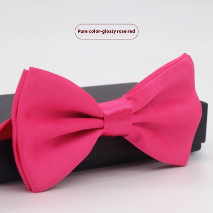 Men's Solid Color Formal Wear Wedding Business Casual Groom Groomsman Bow Tie - ARCHSHOPE
