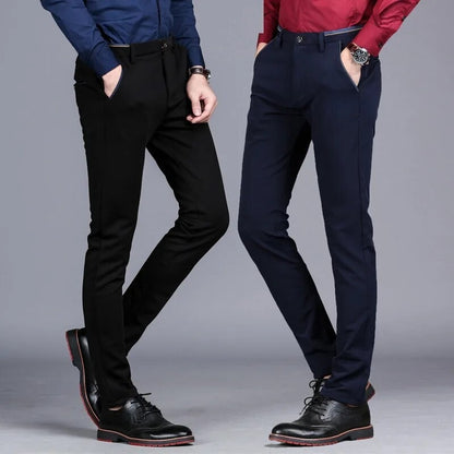 Pantalon crayon extensible coupe slim Pantalon de costume de style coréen