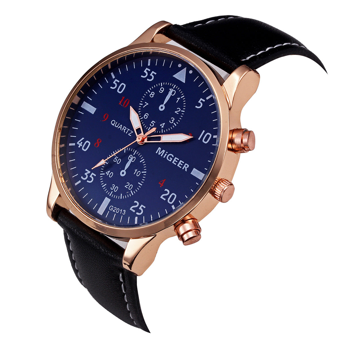 MIGEER Retro Design Men Watches Casual PU Leather Band Analog Alloy Quartz Wrist Watch Relogio masculino montre homme Clock New - ARCHSHOPE