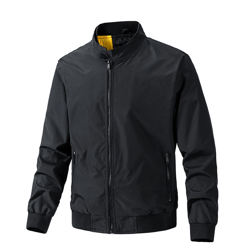Herrenjacke, dünne Übergröße, einfache Fliegerjacke