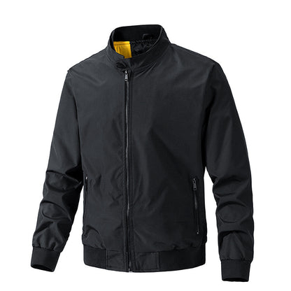 Herrenjacke, dünne Übergröße, einfache Fliegerjacke