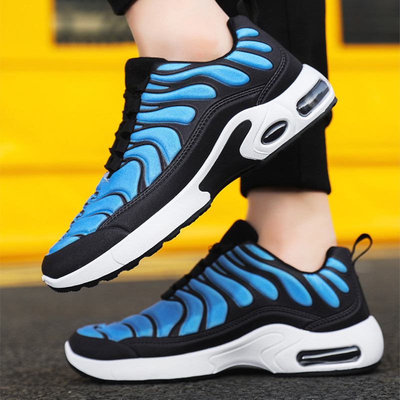 Farbblockierte Sneakers für Herren, personalisierte modische Schnürschuhe mit Luftkissen, Sportschuhe, lässige Laufschuhe für draußen
