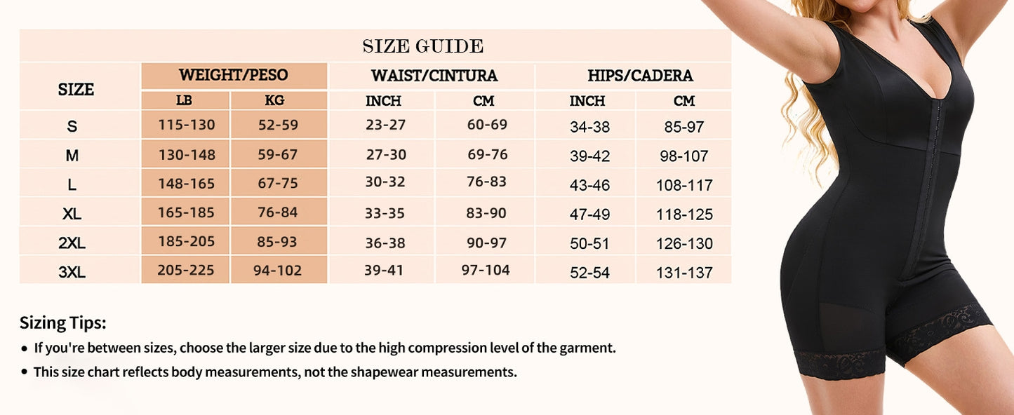 Fajas Colombiana Shapewear For Women Tummy Control Post Surgery Full Body Shaper Butt Lifter With Zipper Crotch Skimsbodysuits Elegant Bodysuit Faja Shaper - ARCHSHOPE