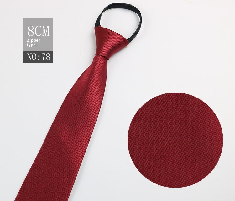 Black Men's Tie Striped Blue Business Tie Lazy Zip Tie In Stock Wholesale Pull Peels - ARCHSHOPE