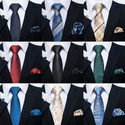 Men's Creative All-match Business Formal Wear Tie Scarf Cuff Buckle Set - ARCHSHOPE