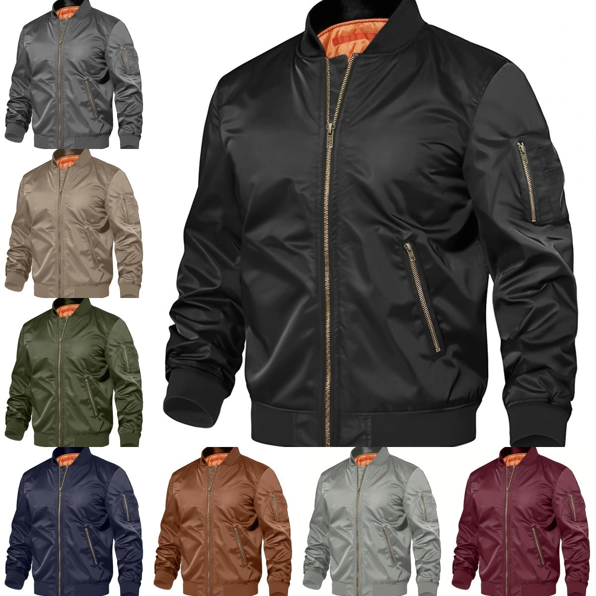 Herrenjacke Neue Frühling Herbst Männliche Baseballjacken Pilot Männer Outwear Mantel Reißverschluss Herrenuniform