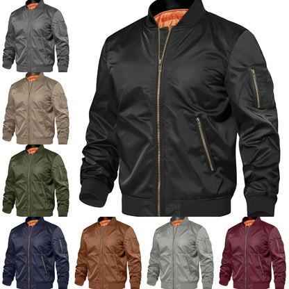 Herrenjacke Neue Frühling Herbst Männliche Baseballjacken Pilot Männer Outwear Mantel Reißverschluss Herrenuniform