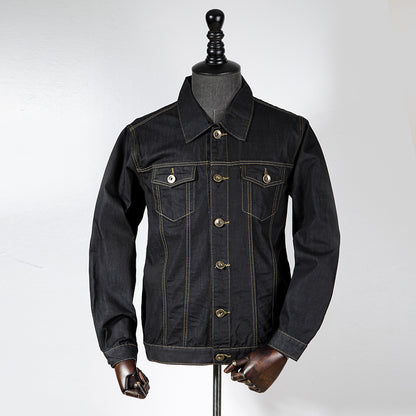 Veste en jean noire pour homme