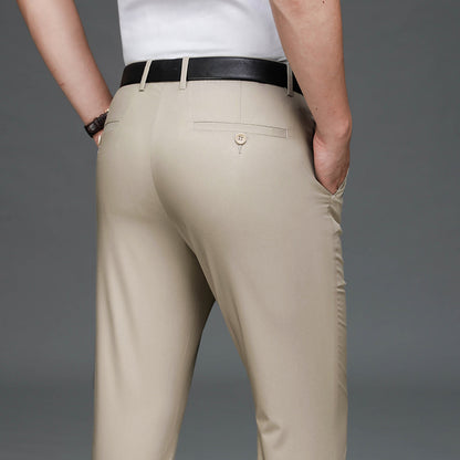 Bamboo Fiber Thin Loose Business Formal Wear Trousers
