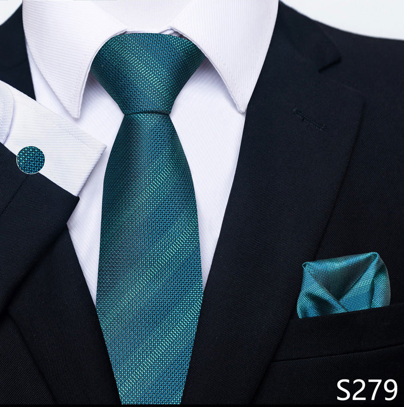 Men's Creative All-match Business Formal Wear Tie Scarf Cuff Buckle Set - ARCHSHOPE